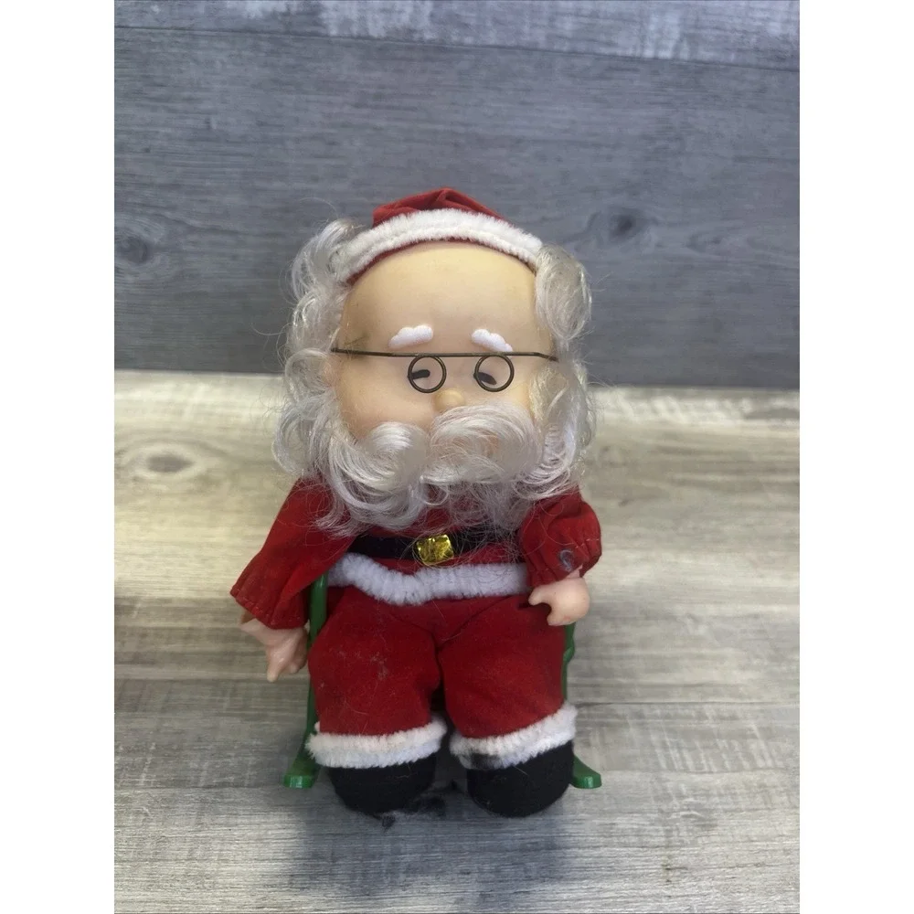 Rockababies Musical Rocking Mr Mrs Claus Plays Santa Coming To Town Santa VTG